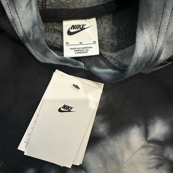 Nike Blue and Grey Tie-Dye Hoodie Size Youth M - Picture 3 of 4